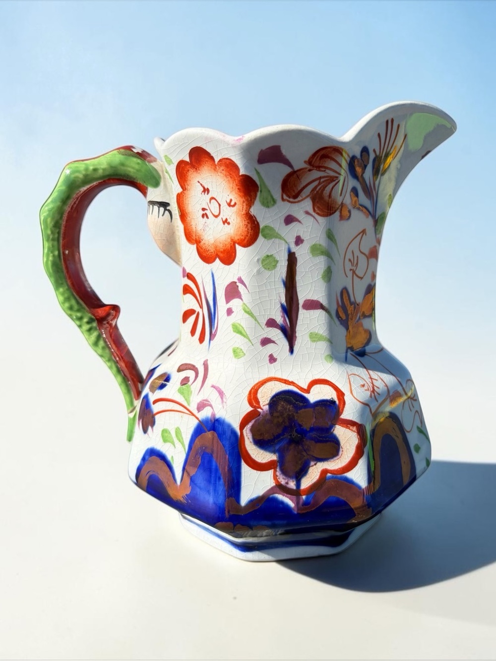 ALLERTONS ENGLAND 1831 POTTERY JUG 1800S BRITISH FOLK ART RARE 6” TALL